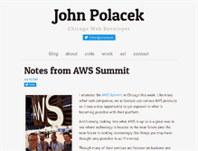 Tablet Screenshot of johnpolacek.com
